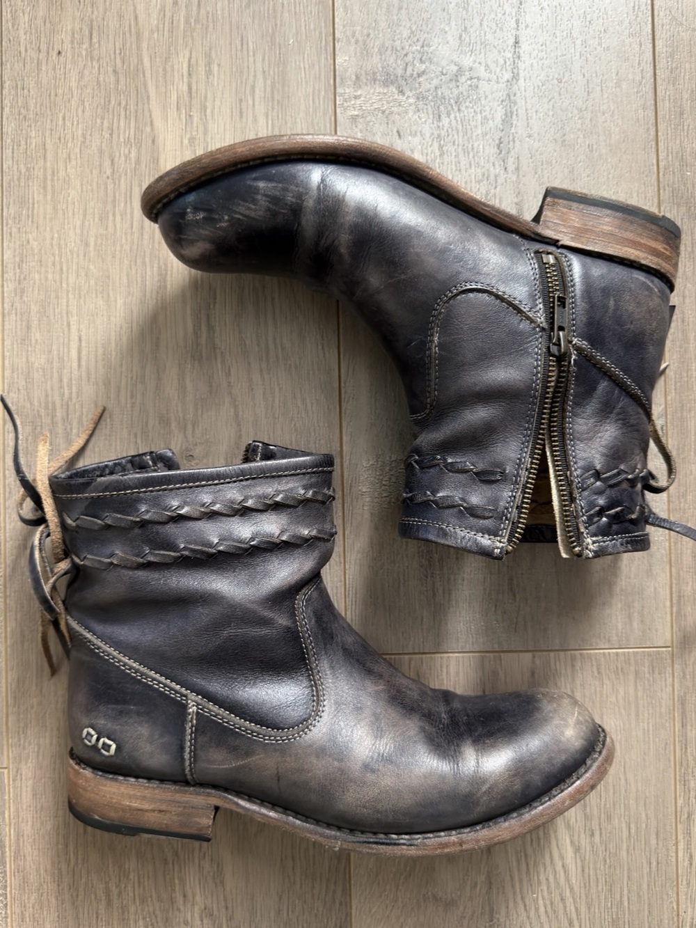 Bed|Stu Craven Black Leather Boots US 9.5